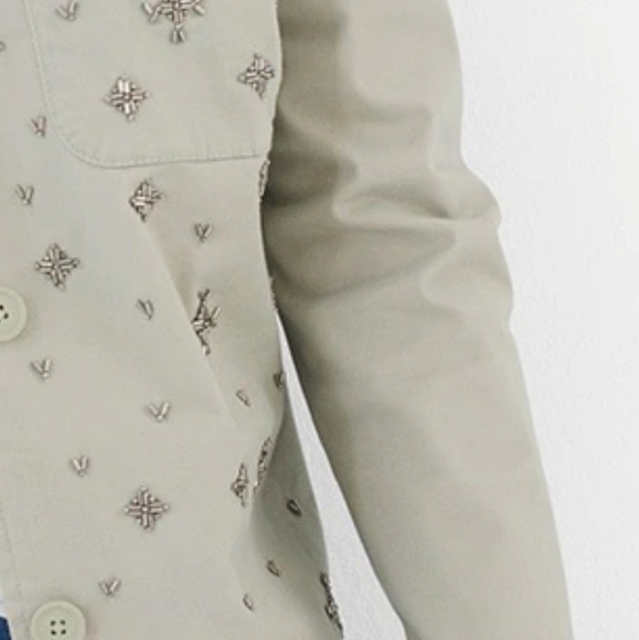 Chico's Beaded Utility Jacket NWT Size Small/4: (Chico's 0) - Picture 4 of 12